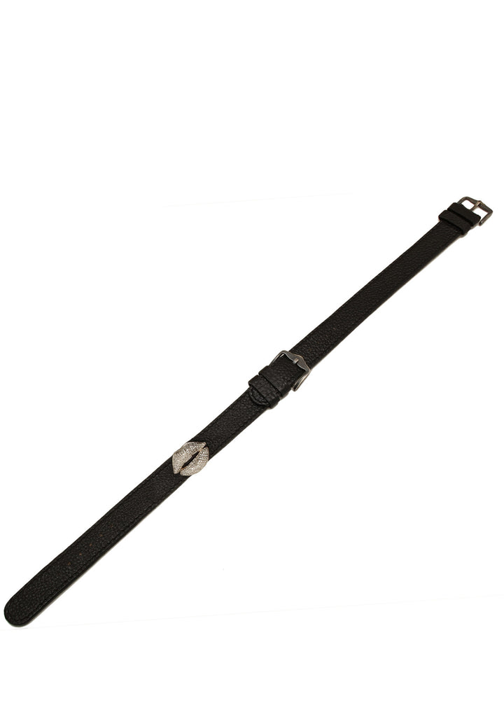 Big Bliss Kiss Leather Choker