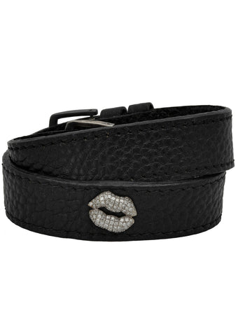 Big Bliss Kiss Leather Choker