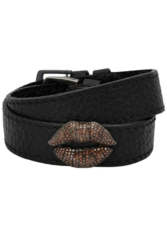 Medium Bliss Kiss Leather Bracelet