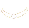 Diamond Circle Choker - Yellow Gold
